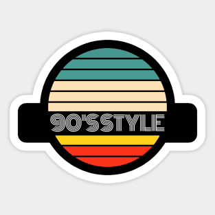 Retro 90’s Style Fashion and Decor (WHITE TEXT) T-Shirt Sticker